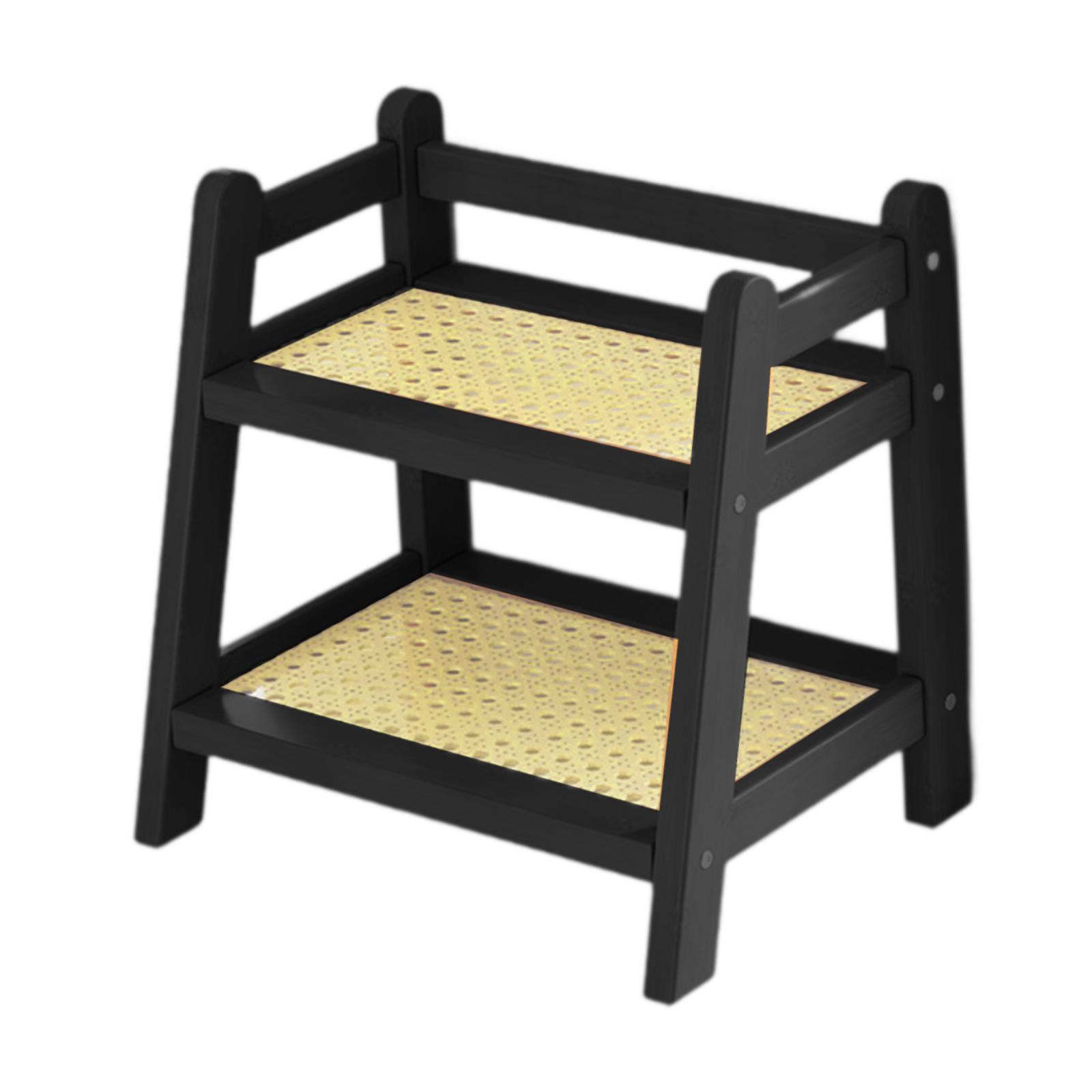 Bothyi - Estante De Almacenamiento De Escritorio De 2 Capas Estante De Cocina Estante De La Taza De Encimera Tortuga Negra