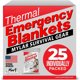 thumbnail image 1 of Manta térmica de emergencia Mylar para supervivencia, paquete de 25, 1 of 3