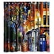 thumbnail image 1 of Cortina de ducha colorida con diseño de Doctor Who, juego de cortina de baño con ganchos, tamaño 66 x 72 pulgadas, 1 of 3
