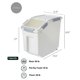 thumbnail image 3 of Recipiente de almacenamiento de alimentos HANAMYA de 33 litros con vaso medidor sin BPA, 3 of 9
