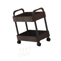 Magideal - Carrito Utilitario Con Ruedas, Estante Móvil, Carrito Portátil De 2 Niveles Con Ruedas Giratorias, Organizador De Almacenamiento Con Ruedas Para Comed