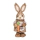 thumbnail image 3 of Conejo De Paja Figura De Conejito De Granjero De Pascua Con Zanahoria Para Decoración De Banquete De Boda Beige, 3 of 5