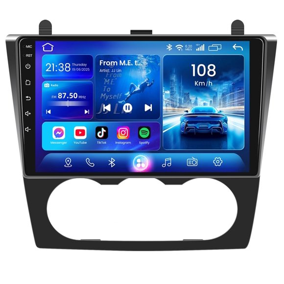 Radio para coche Fortdows 9" inalámbrico con CarPlay y Android Auto