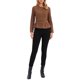 thumbnail image 2 of INSPIRE CHIC Chaquetas de Mezclilla para Mujer con Botones, Dobladillo Peplum, Mangas Largas, Chaquetas de Jean Cortas, Marrón Oscuro XS, 2 of 6