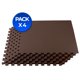 thumbnail image 1 of Pack 4x Tatami 60 cm x 60 cm x 1 cm marron, 1 of 5