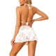 thumbnail image 3 of INSPIRE CHIC Conjunto de Cobertura de Ganchillo Bohemio para Mujer, Top sin Mangas con Aberturas y Mini Falda a Juego para Vacaciones en la Playa M Blanco, 3 of 6