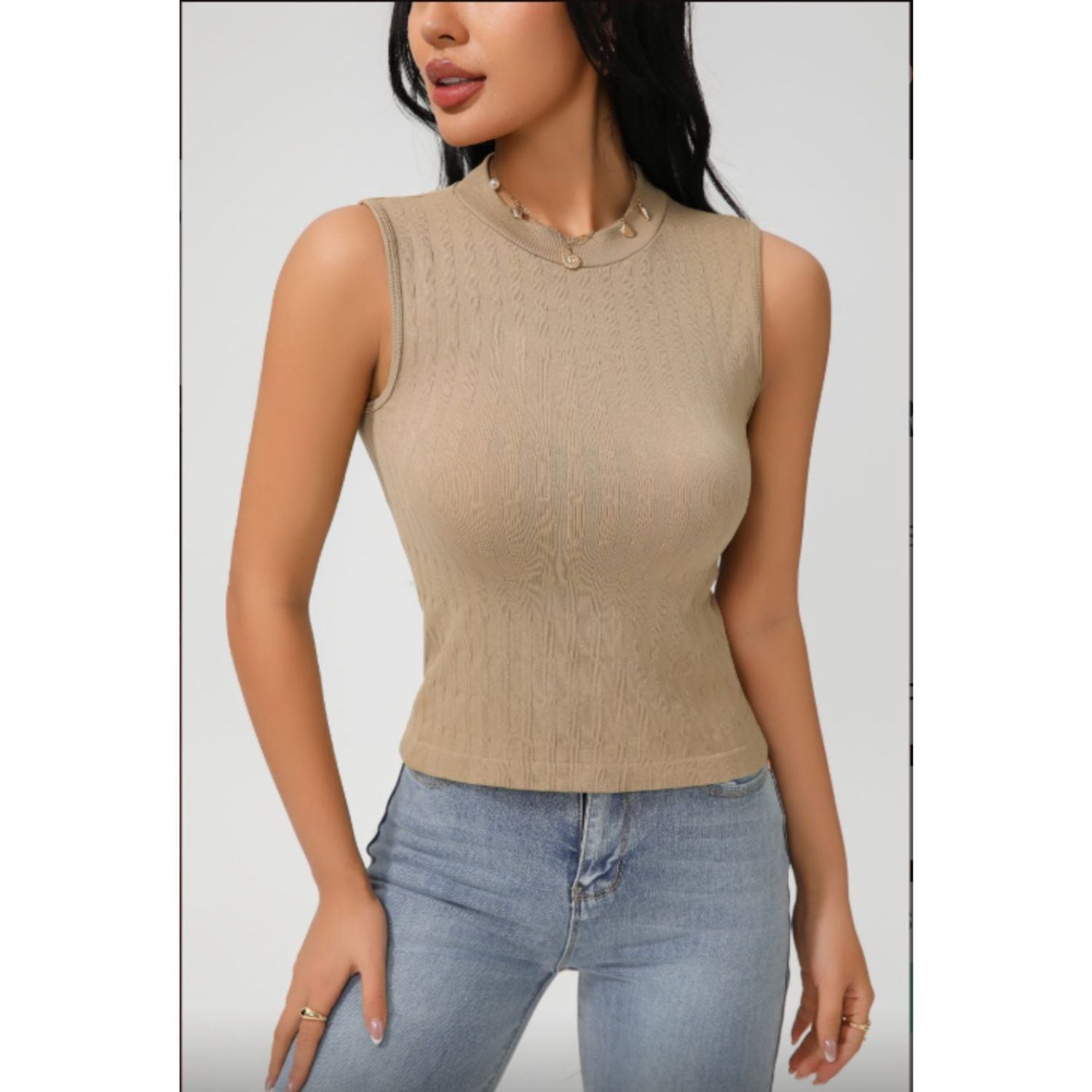 Likeshop - Polera Corta Mujer Top Sin Manga Full Elasticada Diseño 9013