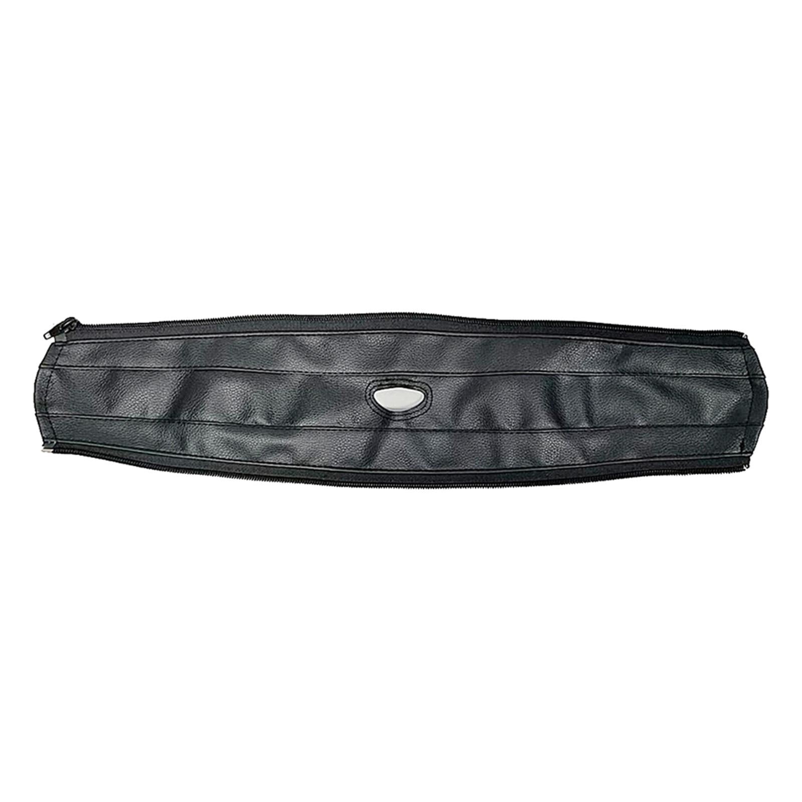 Magideal - Funda Protectora Para Manillar De Cochecito De Cuero Pu, Impermeable, Extraíble Con Cierre De Cremallera, Funda Protectora Para Reposabrazos, Accesori Negro