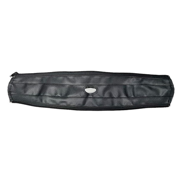 Funda protectora para manillar de cochecito de cuero PU, impermeable, extraíble con cierre de cremallera, funda protectora para reposabrazos, accesori Negro