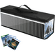 thumbnail image 1 of Bolsa de almacenamiento de videojuegos compatible con PS5 PS4 PS3 Xbox One Juegos, funda de transporte portátil puede contener 30-35 discos de juego, TPU claro organizador de juego de pie - Negro, 1 of 8