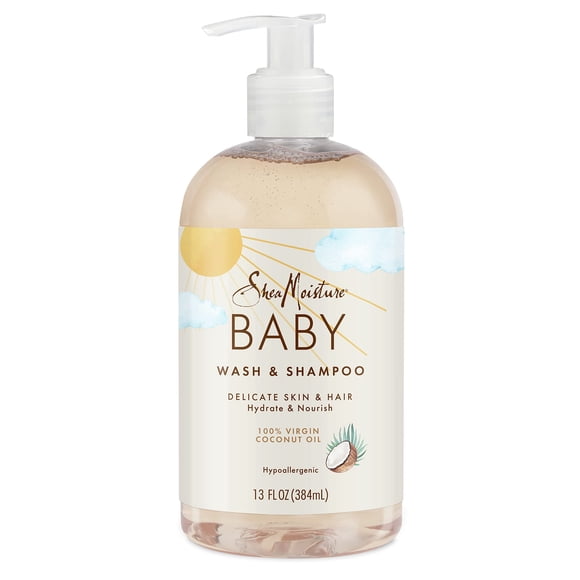 Jabón y champú para bebé SheaMoisture con 100% aceite de coco virgen