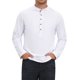 thumbnail image 1 of INSPIRE CHIC Camiseta Henley de Algodón para Hombre de Manga Larga con Botones Pullover Básico Tallas S Blanco, 1 of 6