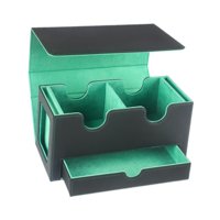 Magideal - Estuche Para Baraja De Cartas, Resistente, De Cuero Sintético, Protector De Cartas, Estuche Para Cartas Coleccionables Verde