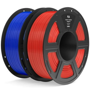 Filamento Para Impresora 3D Elegoo Pla De 1,75 Mm, Rojo Verdadero Y Azul Oscuro