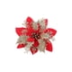 thumbnail image 3 of Flor Artificial Del Ornamento De La Decoración De La Poinsettia Para El Oro Rojo De Las Ratán De La Navidad, 3 of 5