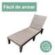 thumbnail image 5 of Reposera Sun Lounger Madera Plástica Arena Sunseeker 1 un, 5 of 14