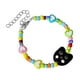 thumbnail image 1 of Pulsera de cuentas negras de buena suerte, colorida, pequeña, ajustable, elástica, para pareja y amiga íntima., 1 of 8
