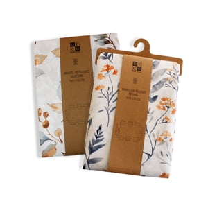 Decoexpress - Set 2 Manteles Antimanchas Floral Y Silvestre 160X220 Cm