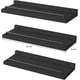 thumbnail image 2 of Estantes flotantes RYOFOBETTO para decoración de pared y baño negros (juego de 3), 2 of 6