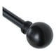 thumbnail image 4 of Set Simple De Barra Para Cortina Extensible 200-250 Cm De Metal Diámetro 13/16 Mm Soporte De Muro Terminal Bola Color Negro, 4 of 5