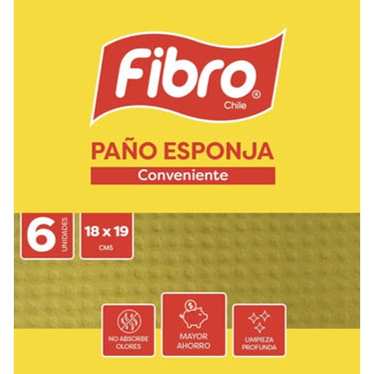 Paño Esponja Conveniente 6 Un Fibro