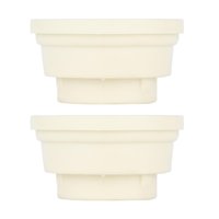 Ioensy - 2 Piezas De Parachoques De Goma Para Escalera De Piscina Enterrada, Tapas De Extremo De Escalera De Repuesto, Color Blanco