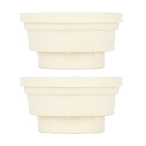 Ioensy - 2 Piezas De Parachoques De Goma Para Escalera De Piscina Enterrada, Tapas De Extremo De Escalera De Repuesto, Color Blanco