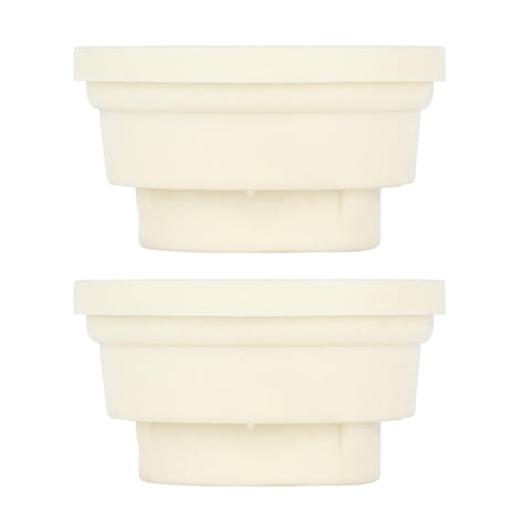 Ioensy - 2 Piezas De Parachoques De Goma Para Escalera De Piscina Enterrada, Tapas De Extremo De Escalera De Repuesto, Color Blanco