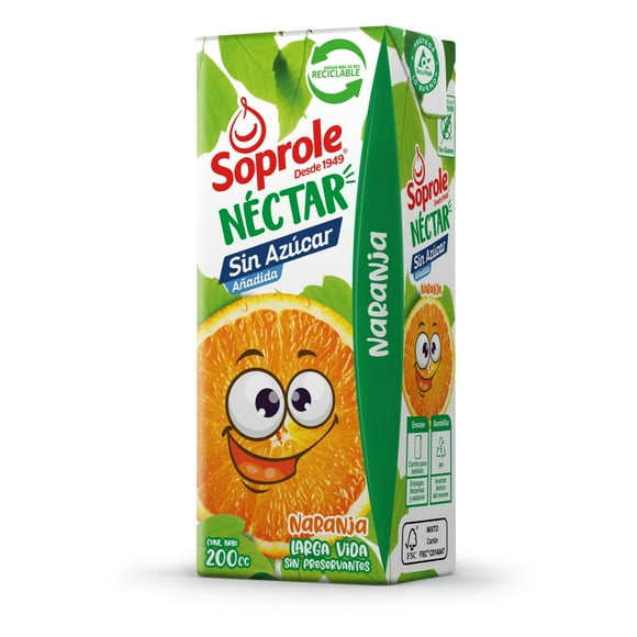 Néctar Sabor Naranja Caja, 200 ml