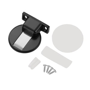 Bothyi - Tope De Puerta Con Succión De Piso, Aleación De Zinc, Compacto, Fácil De Instalar, Protector De Pared, Negro