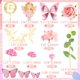 thumbnail image 3 of Adorno para pastel Tazimi con flores rosadas, mariposa y hada, 3 of 8