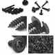 thumbnail image 3 of Tornillos ranurados, tornillos antiguos para madera, tornillos cortos de acero pulido negro, tornillos para madera, tornillos de montaje para el hogar | Paquete de 210 piezas de ferretería, 3 of 8