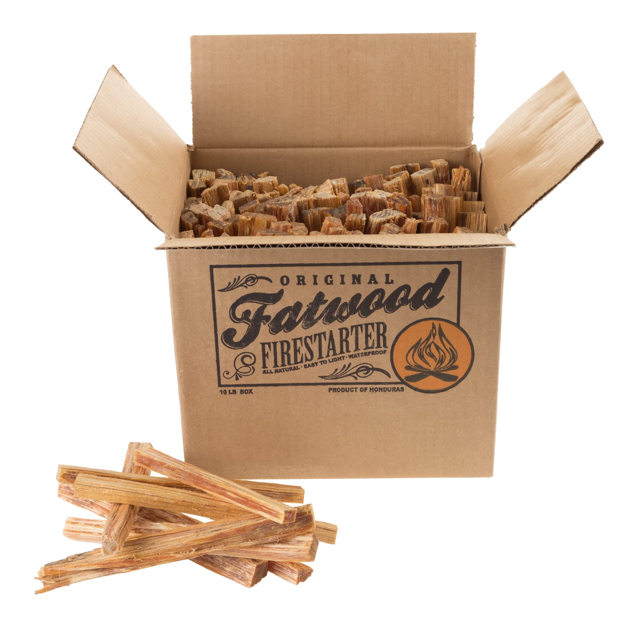 Bastones Fatwood Fire Starter Pure Garden, Caja De 4,5 Kg, 100% Pino