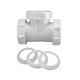thumbnail image 2 of Drain Coupling Tee Plumb Pak PP55-6W, junta deslizante de 1.5 pulgadas, blanca, 2 of 3