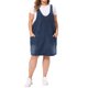 thumbnail image 1 of Agnes Orinda Vestido de Mezclilla para Mujer Talla Grande Escuela Colegio Escote en V Sin Mangas Casual con Bolsillos 2X Negro Azul, 1 of 6
