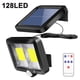 thumbnail image 1 of Lámparas solares para exterior con detector de movimiento, 128 focos LED Luces solares superbrillantes para exterior LED IP65 Impermeable Aplique solar de pared de 3 modos, 1 of 8