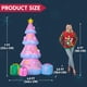 thumbnail image 5 of Árbol de Navidad inflable Joiedomi de 213 cm, rosa, con luces LED, 5 of 8