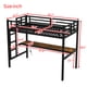 thumbnail image 3 of Metal Twin XL Size Loft Bed with Power Outlet and LED Lighted, Space-Saving, Noise Reduced, Black, 3 of 3