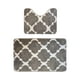 thumbnail image 1 of Conjunto De 2 Alfombra De Baño Suaves Absorventes Microfibra gris, 1 of 5