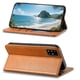 thumbnail image 3 of Funda tipo cartera para Samsung Galaxy A51 5G de piel con cierre magnético, ranuras para tarjetas y correa para la muñeca Marrón, 3 of 6