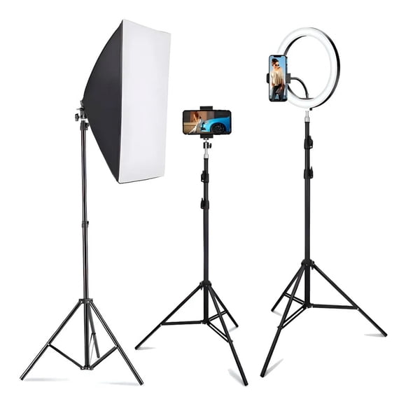 Trípode Celular Camara Soportes 210cm Luces Flash Multifunci