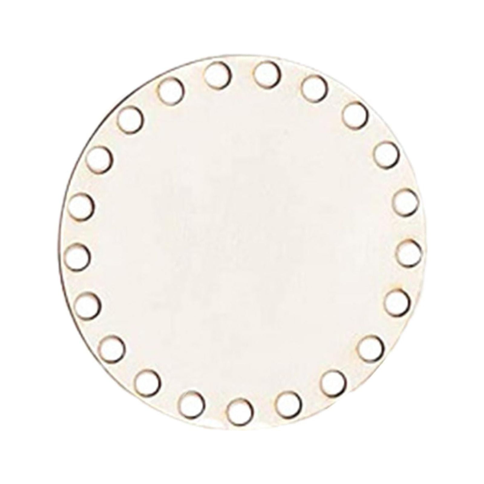 Bothyi - Parte Inferior De La Cesta De Madera Tallada En Blanco Parte Inferior Redonda Para La Fabricación De Cestas De Bolsas De Ganchillo 10cm