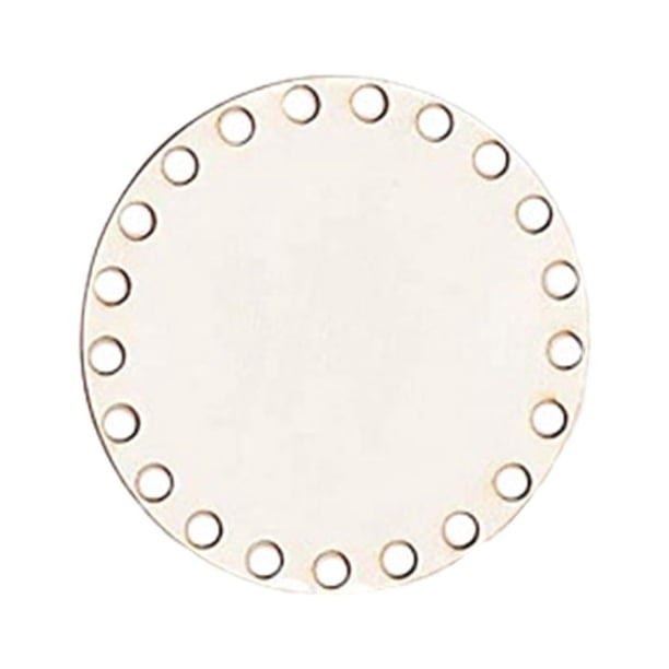 Parte Inferior De La Cesta De Madera Tallada En Blanco Parte Inferior Redonda Para La Fabricación De Cestas De Bolsas De Ganchillo 10cm