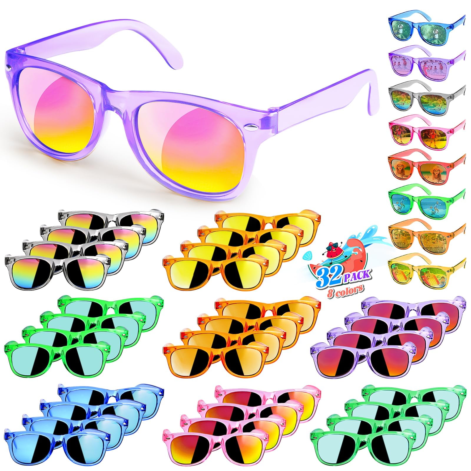 Gafas De Sol Para Niños Gktz Party Favors Con Protección Uv400, 32 Paquetes