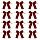 thumbnail image 1 of 12 Lazos De Terciopelo Para árbol De Navidad, Lazos Para Puerta De Entrada, Color Vino Tinto, 1 of 5