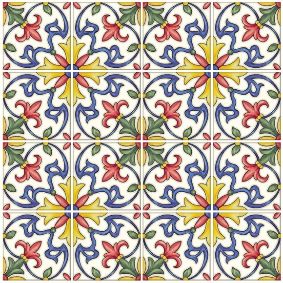 Azulejos autoadhesivos para salpicadero IN HOME estilo toscano 25 x 25 cm, 4 piezas