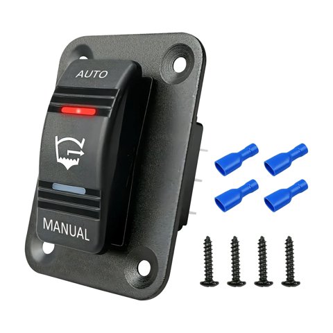 Magideal - Interruptor De Bomba De Achique Encendido Apagado 3 Vías Precableado Multipropósito 20A 4 Pines Spdt 12V 24V Ip68 Duradero Para Coche, Barco Marino,