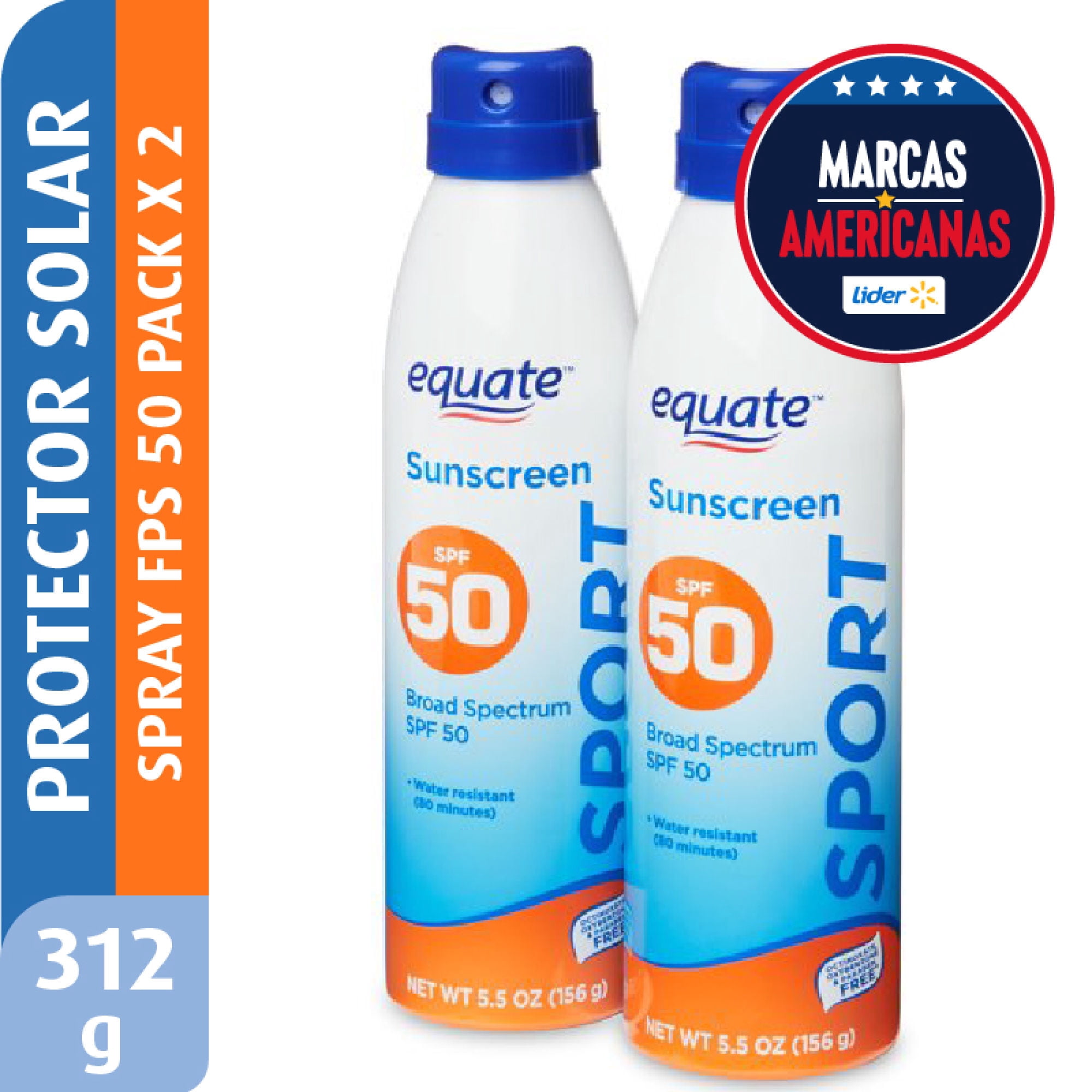 Protector Solar Equate Sport Fps50 Pack X2