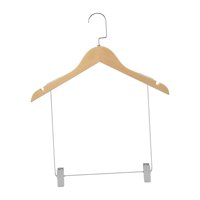 Bothyi - Perchas De Madera Para Trajes, Perchas Para Pantalones, Gancho Giratorio Resistente Y Duradero Con Clips Para Ropa De Hombre