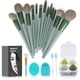 thumbnail image 1 of Set de brochas de maquillaje Koccido, 22 unidades, con bolsa de almacenamiento (verde), 1 of 7